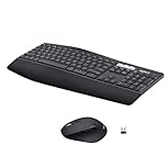 Logitech MK850 Performance Wireless Keyboard and Mouse Combo for Windows, macOS & ChromeOS, Bluetooth & 2.4 GHz USB Receiver, Full-Size Ergonomic Keyboard, Multi-Device, Cushioned Palm Rest – Graphite
