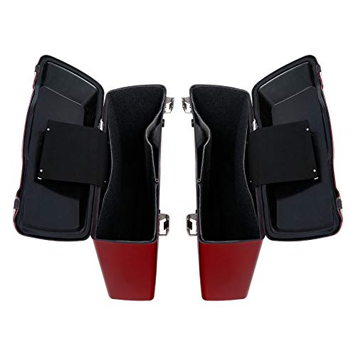 Alforjas rígidas para Harley Softail 1984-2017 color rojo miniatura 5