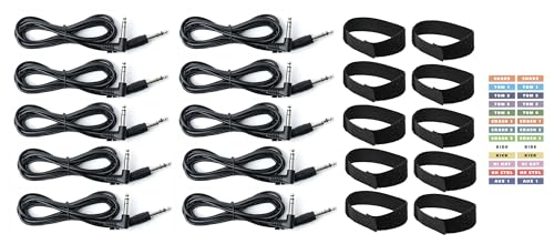 Silverline 10 Cable Connection Kit for eDRUMin 8 MIDI Drum Trigger Interface