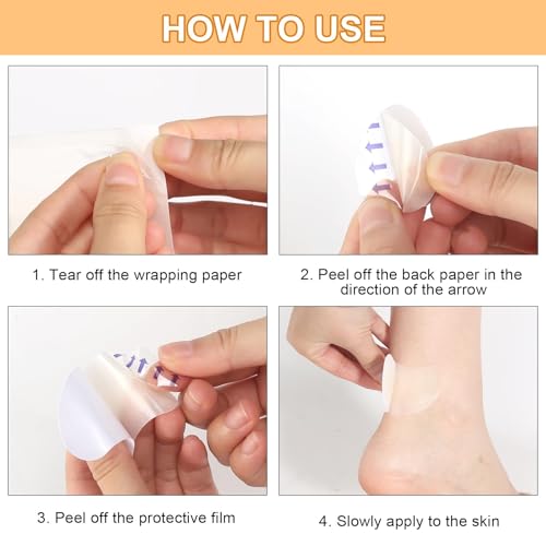 Blasenpflaster Ferse Hydrokolloid Pflaster, 32 Stück Gel Pflaster Blasenprävention, Ferse Blasenpflaster Wandern für Zehen und Finger Vorfuß Ferse Fersenschutz Schutzhaut (8 Arten)