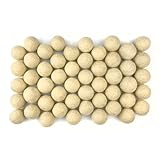 BEAUTIFUL EARTHY COLOR 50 Natural Tan / Beige Felt Balls for a Neutral Look 100% WOOL Pure Carded New Zealand Wool and Safe – All dyes used are non-toxic and AZO free. EXCELLENT SIZE – Approximately 0.8 to 1 Inch for DIY Crafts, Garland, Needling Pro...