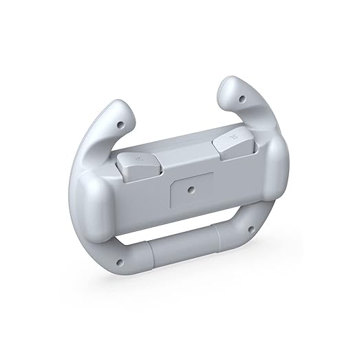 Miniatura 6 de EIMGO 2 x Steering Wheels for Nintendo Switch & OLED Joy-Con Racing Game Controller Attachments Handle Grips Set (Flat-bottom, Black+White)