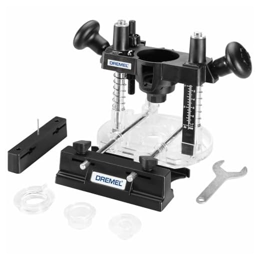 Dremel 335-01 Rotary Tool Plunge Router Attachment, Compact & Lightweight for Light-Duty Routing Projects, Perfect for Woodworking & Inlay Work, Black Medium