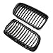 Matte/Glossy Front Hood Kidney Grille Bumper Single Slat Grill Compatible For BMW 7 Series E38 4 Door Sedan 1996-2001 Front Grills(Glossy Black)