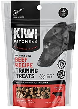 Kiwi Kitchens Raw Freeze Dried Beef Recipe Dog Training Treats, 1.05 oz
