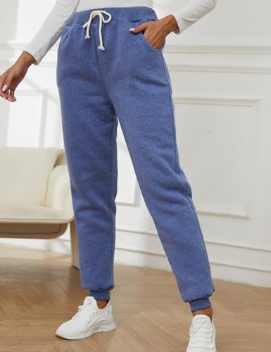 Gihuo Women's Winter Warm Fleece Pants Sherpa Lined Sweatpants Jogger Track Pants Athletic Active Lounge Pants3