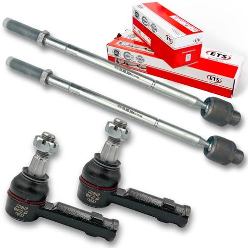 ETS 4Pc Inner and Outer Tie Rod End Kit EV800098, ES80574 Fits 2006-2012 Dodge Ram 1500 (5 Lug Models Only)