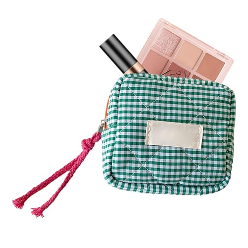 pequeña bolsa de maquillaje, pequeña bolsa de cosméticos,Neceser cuadrado para mujer | Bolsa de maquillaje de viaje, funda cuadrada para llave de coche, almacenamiento de auriculares para mujeres y ni