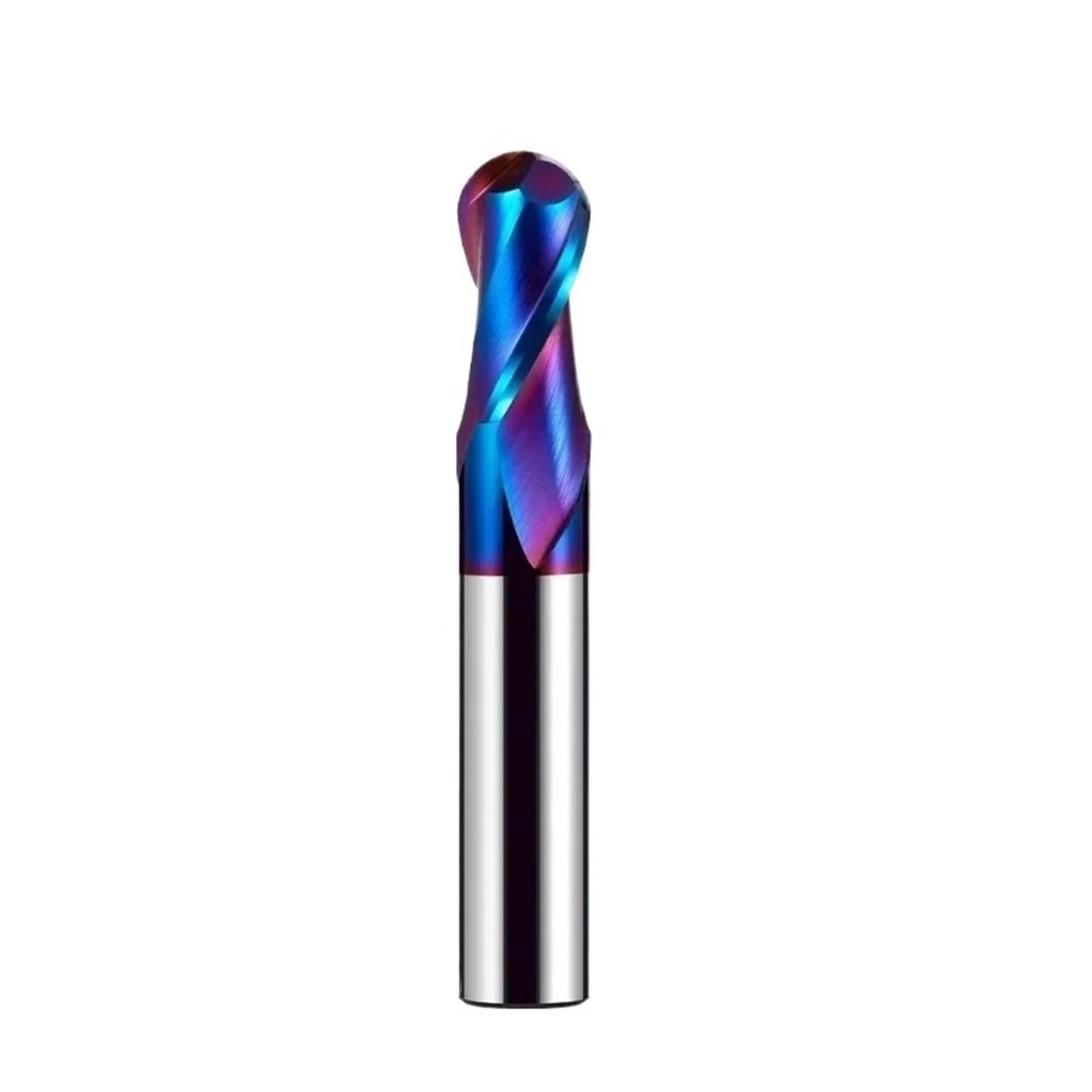 Fresa de bola HRC65 de 2 flautas en acero tungsteno R2.5 para fresado CNC de alta dureza