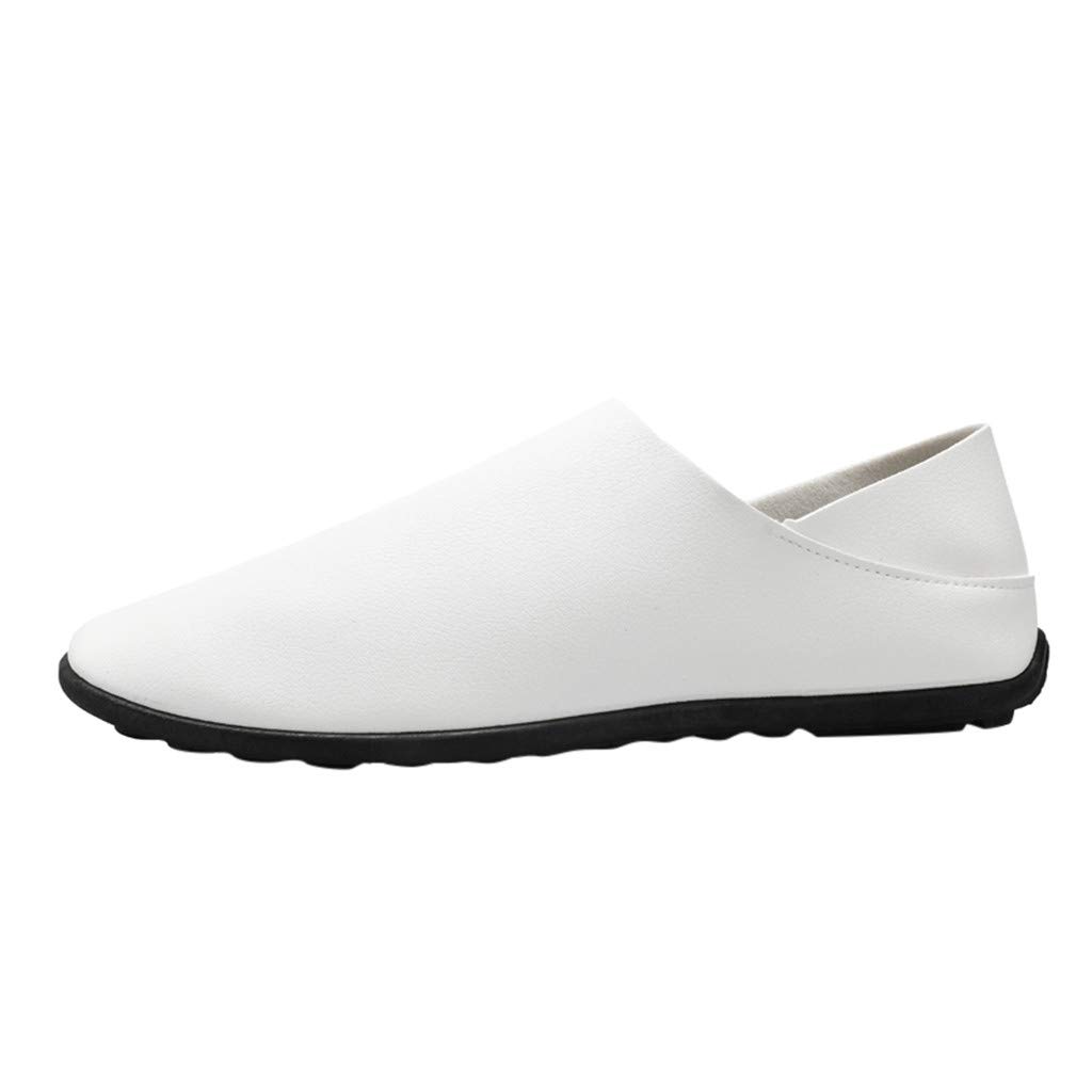 Pzhhzpingg Men's Dress Loafers Slip-On Artificial Leather Shoes Fashion Soft Comfy Low Top Shallow Lazy Shoes Casual Shoes