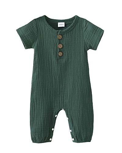 Image of Newborn Baby Girl Clothes Summer Outfits Infant Short Sleeve Romper Jumpsuit Bodysuit Cute Newborn Clothes for Girl