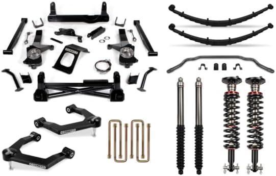 Cognito Motorsports 8-Inch Performance Lift Kit with Elka 2.0 IFP Shocks Compatible with 2019-2024 Silverado/Sierra 1500 2WD/ 4WD, Including AT4 and Trail Boss, 210-P1150
