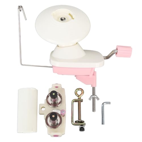 Yarn Winder Dual Head Thread Guide Hand Crank Ball Winding Machine Efficient Winding Sturdy Material