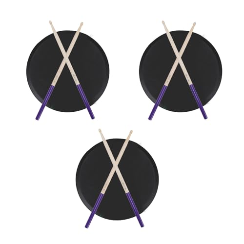 Juego de 3 pares de baquetas 5A de madera de arce miniatura 3