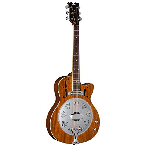 Dean Resonator Cutaway/Electric Natural Mahogany Guitar
