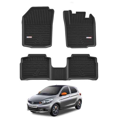 Image of 3D TPE Car Floor Mat for Tiago (2016 Onwards) Custom Fit, Heavy Duty & Anti-Slip Floor Tiago Mat | Easy to Clean, All Weather Resistant, Waterproof & Dustproof Car Foot Mat