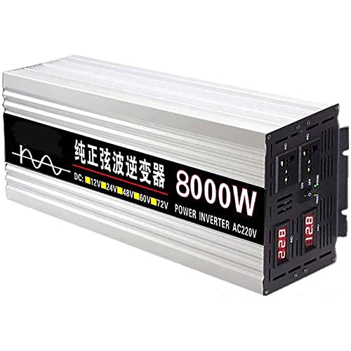 Onduleur à onde sinusoïdale pure 24V 220V 8000W avec double affichage tension