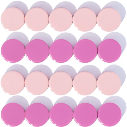 DUJEQM Starka kylskåpsmagneter, 20 stycken, Rosa, Metall, Rund, Dekorativa magneter, Starkt grepp, Bordsmagneter för whiteboard