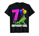 Photo Gallery funny birthday girl 7 iguana tee shirts women party gifts maglietta Photo Gallery funny birthday girl 7 iguana tee shirts women party gifts maglietta