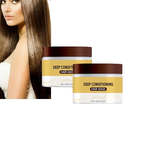 Dyceittdia 2PCS Mascarilla Capilar, Mascarilla Capilar de Colágeno, Repara el cabello seco y Encrespado, Nutre tu cabello, Hidratación Profunda, 2PCS*100g, hair mask1