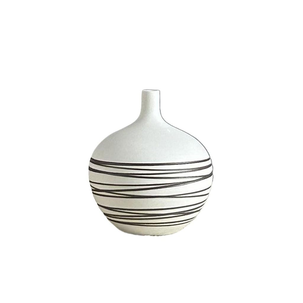 Dining Table Decor Ceramic Vase Office Flower Arrangement Vessel Chinese Style Home Hotel Entrance Ornaments Kitchen Decor(A)