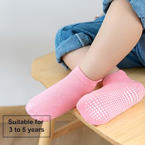 Image of MOMISY Baby Girl Boys children Non Slip Socks Toddlers Infant Warm Cotton Stretch Anti skid Socks-6 Pairs