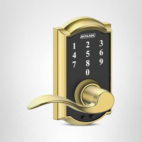 SCHLAGE Touch Camelot Lock with Accent Lever (Bright Brass) FE695 CAM 605 ACC - Thumbnail 7