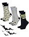 soxo DC Comics The Batman Superman Calzini Uomo Divertenti Regalo Uomo Calze Cotone 40-45 Batman 3 Paia