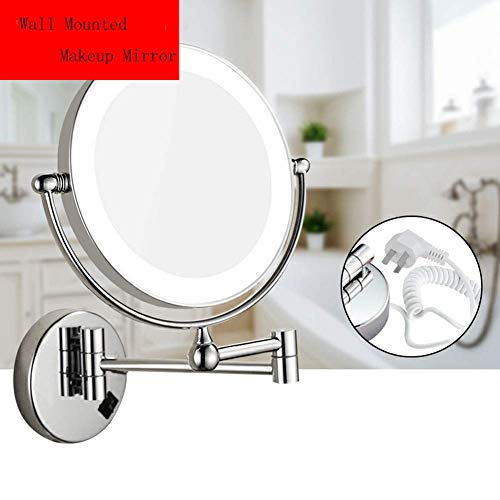 Miroir de maquillage mural pivotant 360° grossissant 10x sans perçage