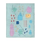 Northwest Cartoon Network Adventure Time Welcome to Ooo Silk Touch Throw Blanket, Colorful Character Plush Cover, 40 x 50 Inches