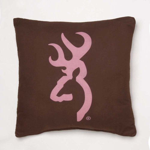 Buckmark Square Logo Pillow Color: Brown