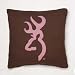 Buckmark Square Logo Pillow Color: Brown
