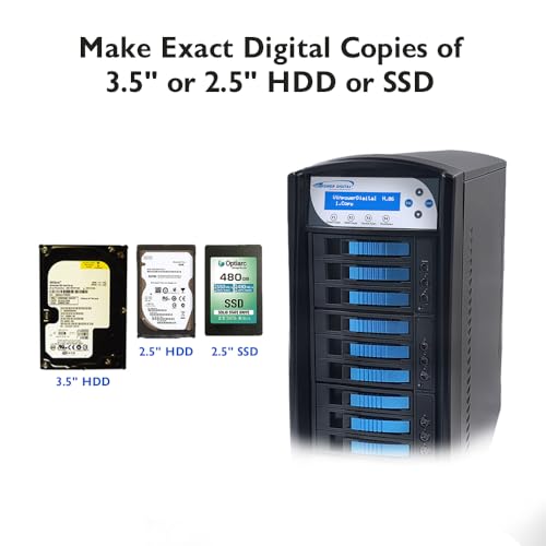 Vinpower Digital HDDShark 1 to 8 Standalone SATA Hard Drive Duplicator Supports 2.5\" and 3.5\" HDD SSD Transfer Speed 75MB/Sec - Thumbnail 6