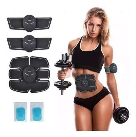 Estimulador Elétrico Muscular 4X1 p/Abdome Bumbum Pernas e Braços Shapper Fitness