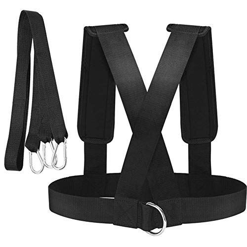 Weight Bearing Shoulder Strap, Resistance Bands Fitness Shoulder Strap Elastic Loop | Adjustable Padded Shoulder Strap, Sled Harness Tire Pulling Harness For Fitness Resistance Training Workout #TOP2