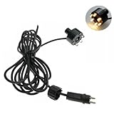 UCCKEYI Wholesale Fountain Submersible LED Light Fountain Ring (6-LED no AC Plug) for Garden, Square, Yard (Warm White,1)