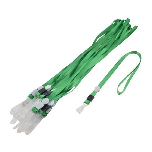 Generic 20 Pcs Green Press Buckle Neck Strap for Cell Phone Digital Camera