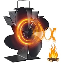 Ventilador Peltier Ventilador de Estufa 4 Palas para Chimeneas de Leña de Pellets/Gas/ - Utensilios de Calor para Circulación de Aire Caliente