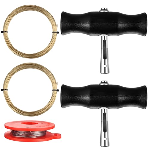 ZHENGYYUU 5 Pcs Car Windshield Removal Tool, Auto Windscreen Removal Tool Kit: 2 Handle & 3 RollsWindscreen Repair Cutting Wire, Universal Window Screen Windscreen Repair Kit