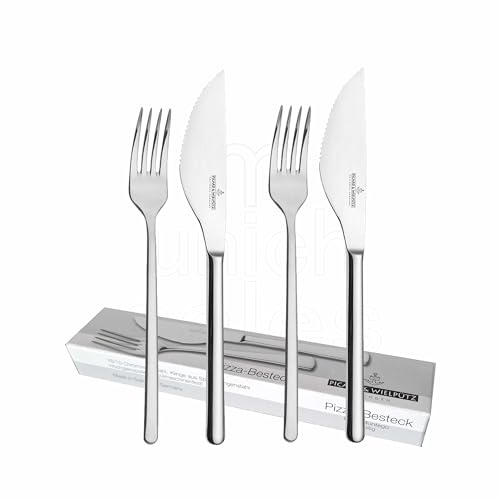 4 teiliges Pizzabesteck aus der Serie Ventura 6108 von Picard & Wielpütz im weissen Faltkarton