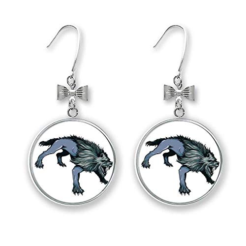 Boucles d'oreilles nœud guépard effrayant en métal ciselé