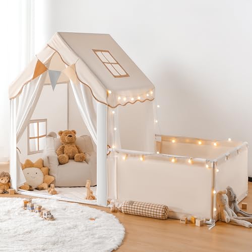 besrey Kids Play Tent with Enclosure, Toddler Tent 2 in 1 with Pa...