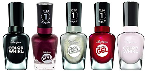 Sally Hansen Miracle Gel, Color Whirl, Nail Polish, 5 Piece Set, Exact Colors