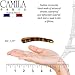 Camila Paris CP3147 French Hair Banana Clincher Clip, Classic Girls Updo Flexible Ponytail Holder, Non Slip Interlocking Banana Comb, Fashion Durable Styling Hair Accessories for Women, Made in France
