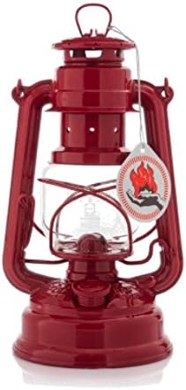 Feuerhand Hurricane Lantern - German Made Oil Lamp - 10" (Ruby Red)