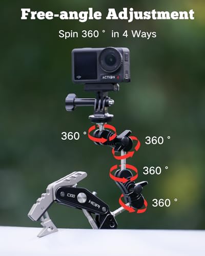 Super Clamp HEIPI Sabertooth C100 para fijar cámaras y móviles con brazo mágico MA137 2