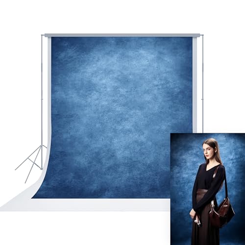 UrcTepics 5×7 ft Blue Fabric Photo Backdrops, Abstract Texture Backdrop
