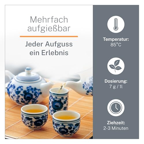 Oolong Ti Guan Yin Bio Tee 100g - Hochwertiger Oolong-Tea in Bio-Qualität aus China - Wu Long (Ceremonial Grade) - Für Teegenießer und Kenner - MyCupOfTea