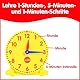 edxeducation Schüleruhren - 6er-Set - Uhren für Kinder zum Erlernen der Uhrzeit - Analoge Uhren mit beweglichen Zeigern zum Erlernen von Minuten und Stunden
