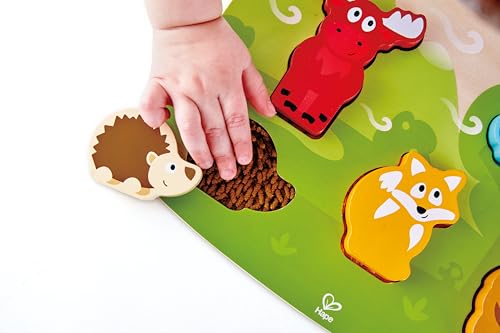 Hape Puzzle Tattile Degli Animali Della Foresta | Gioco Educativo In Legno | Per Bambini Dai 2 Anni - 7